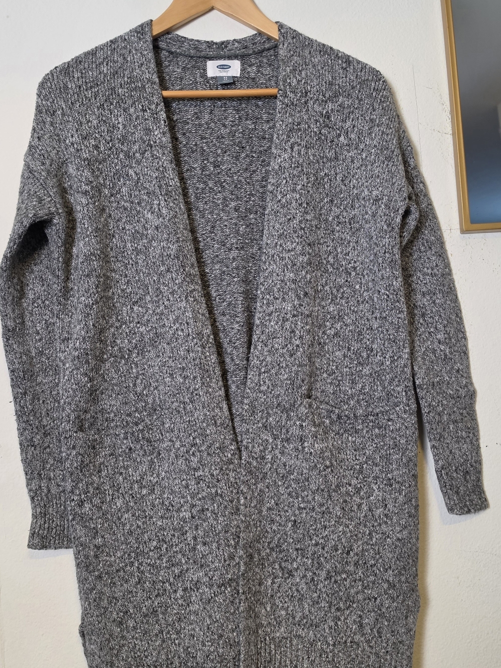 Old Navy Gray Open-Front Knit Cardigan